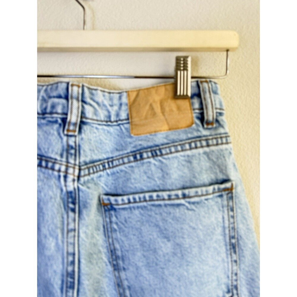 Zara Mom Jeans Womens US 4 EU 36 Light Wash High Rise Tapered Denim Pants 26 - Picture 5 of 7